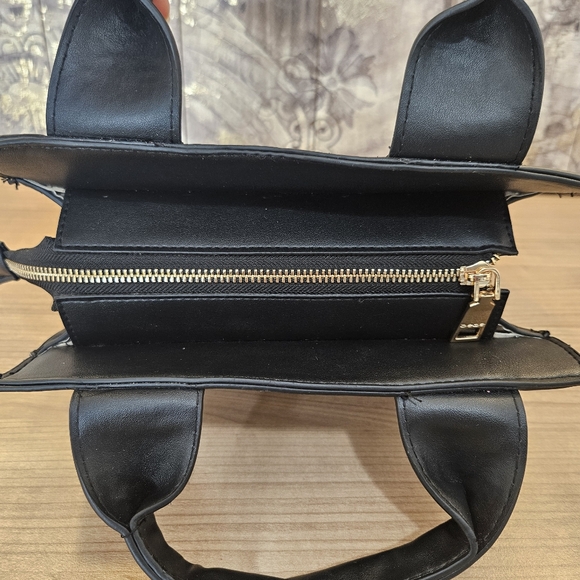 🔥Bebe Hannah mini black satchel hand bag - Picture 8 of 11